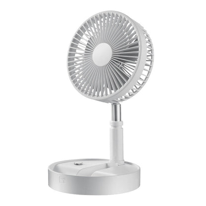 Telescopic Folding USB Charging Fan Adjustable height, quiet operation & portable perfect for desk, travel or outdoor use