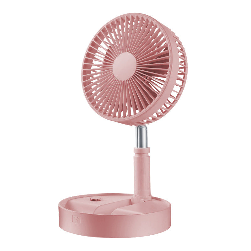 Telescopic Folding USB Charging Fan Adjustable height, quiet operation & portable perfect for desk, travel or outdoor use