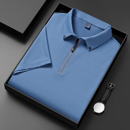 Premium Ice Silk Polo Shirt for Men, Quick Dry and Breathable(Buy 2