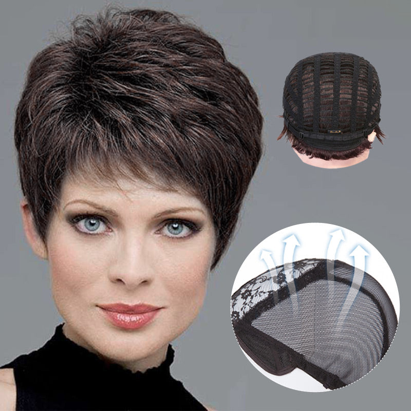 Natural Fluffy Women's Short Straight Wig