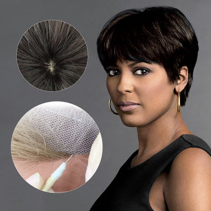 Natural Fluffy Women's Short Straight Wig