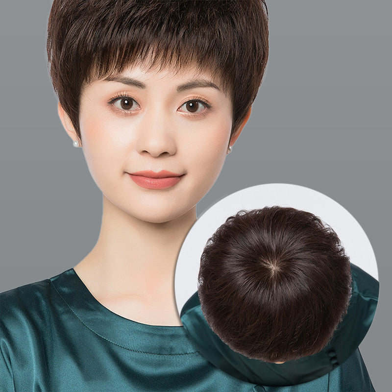 Natural Fluffy Women's Short Straight Wig