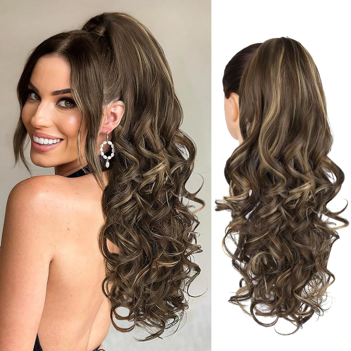 Clip-on Wavy Ponytail Extension