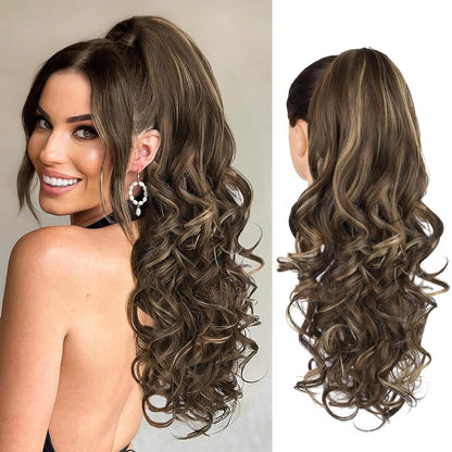 Clip-on Wavy Ponytail Extension