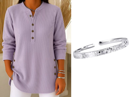 Women's Solid Color Crew Neck Long Sleeve Casual Loose Knit Pullover