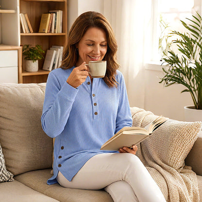 Women's Solid Color Crew Neck Long Sleeve Casual Loose Knit Pullover
