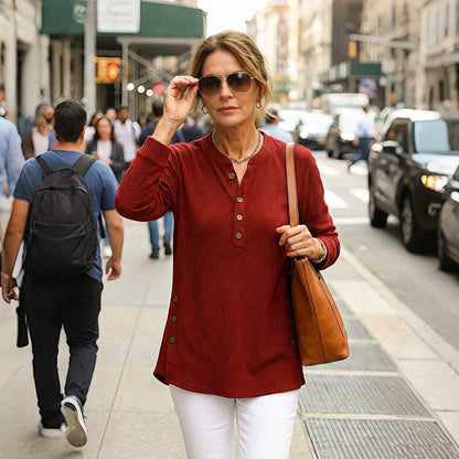 Women's Solid Color Crew Neck Long Sleeve Casual Loose Knit Pullover