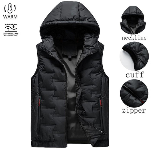 Men's Lightweight Hooded Zip-Up Vest