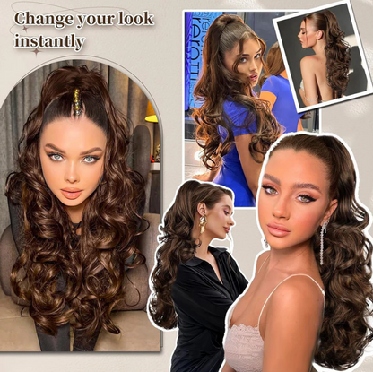 Clip-on Wavy Ponytail Extension