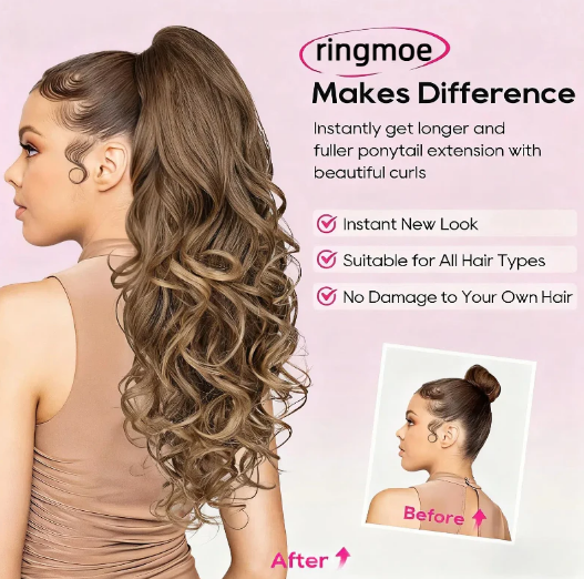 Clip-on Wavy Ponytail Extension