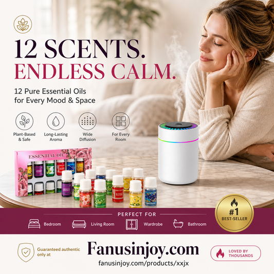 The fresh scent lifts your mood 12-Pack Water Soluble Essential Oils Set