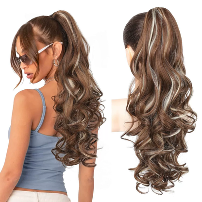 Clip-on Wavy Ponytail Extension