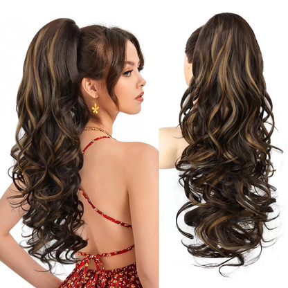 Clip-on Wavy Ponytail Extension