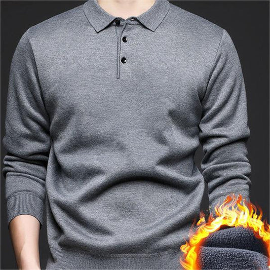 Men's lapel shirt, warm and comfortable