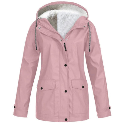 Women's Warm Fleece-Lined Hooded Jacket