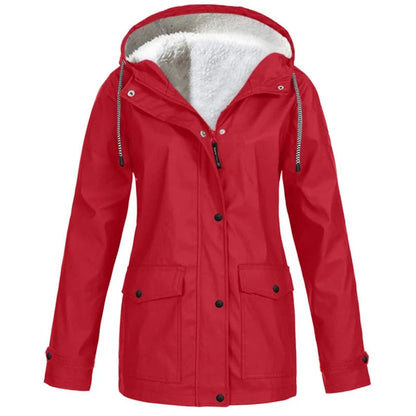 Women's Warm Fleece-Lined Hooded Jacket