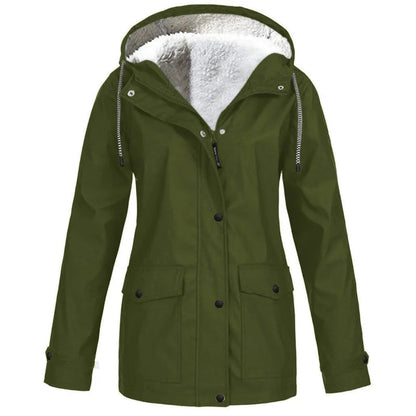 Women's Warm Fleece-Lined Hooded Jacket