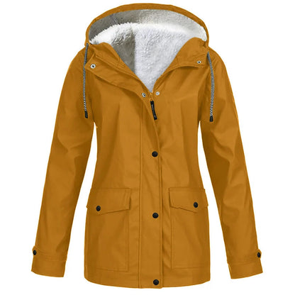 Women's Warm Fleece-Lined Hooded Jacket