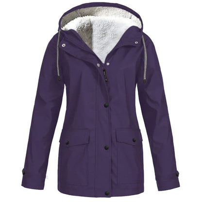 Women's Warm Fleece-Lined Hooded Jacket