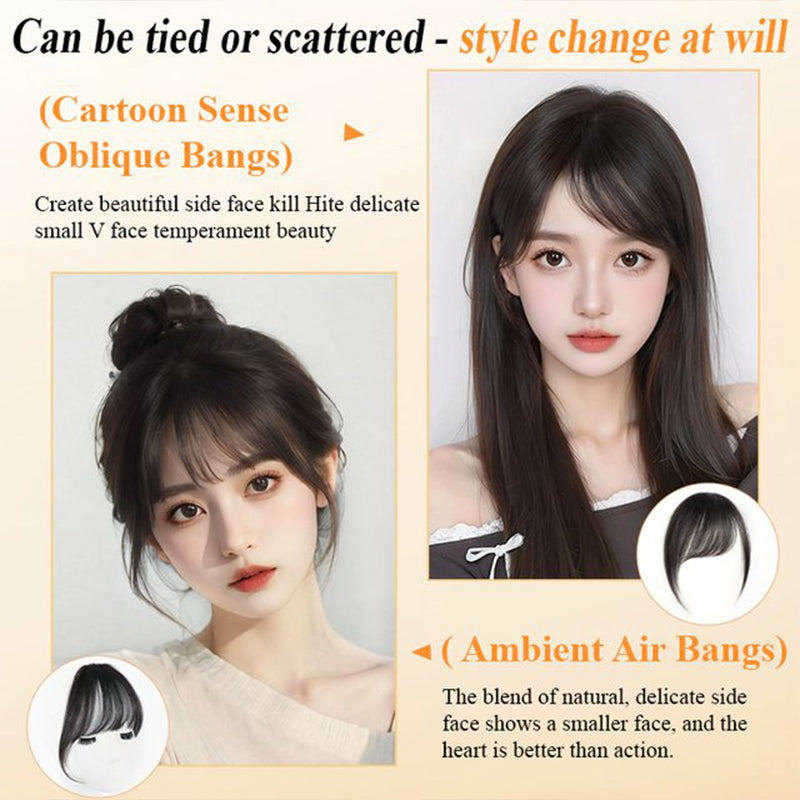 Seamless Clip-on French Bangs Wig