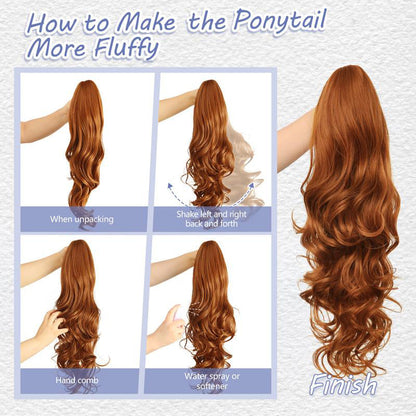 Clip-on Wavy Ponytail Extension
