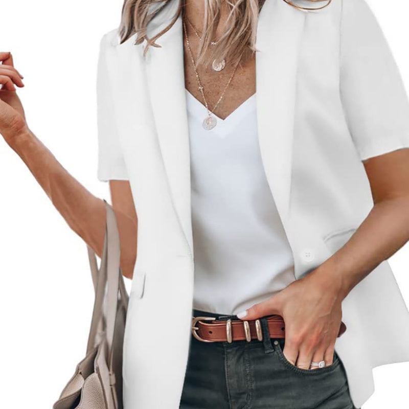 Women's Stylish Casual Short Sleeve Blazer