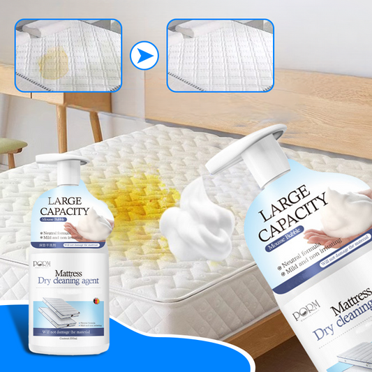 Mattress Yellow Stain Cleaner No water, no residue. Deep foam lifts old stains & urine marks. Gentle on fabric