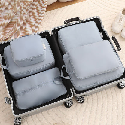 6-Piece Travel Compression Cube Set Expandable Capacity, Wrinkle-Resistant, and Adds 40% More Space