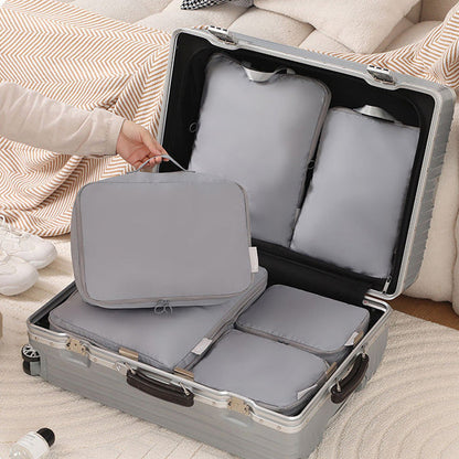 6-Piece Travel Compression Cube Set Expandable Capacity, Wrinkle-Resistant, and Adds 40% More Space