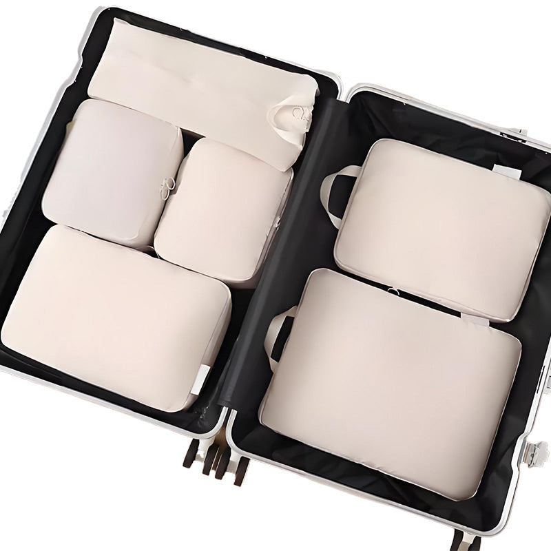 6-Piece Travel Compression Cube Set Expandable Capacity, Wrinkle-Resistant, and Adds 40% More Space