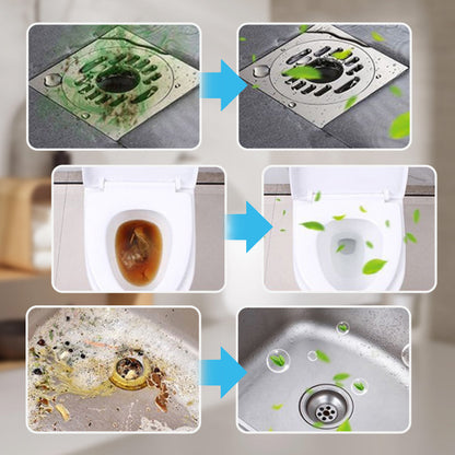 Powerful Cleaning Effervescent Tablets for Pipe, Fast Dissolve Hair Grease Clogs, Deodorizing Antibacterial Pipe Cleaner for Sink Toilet Floor Drain