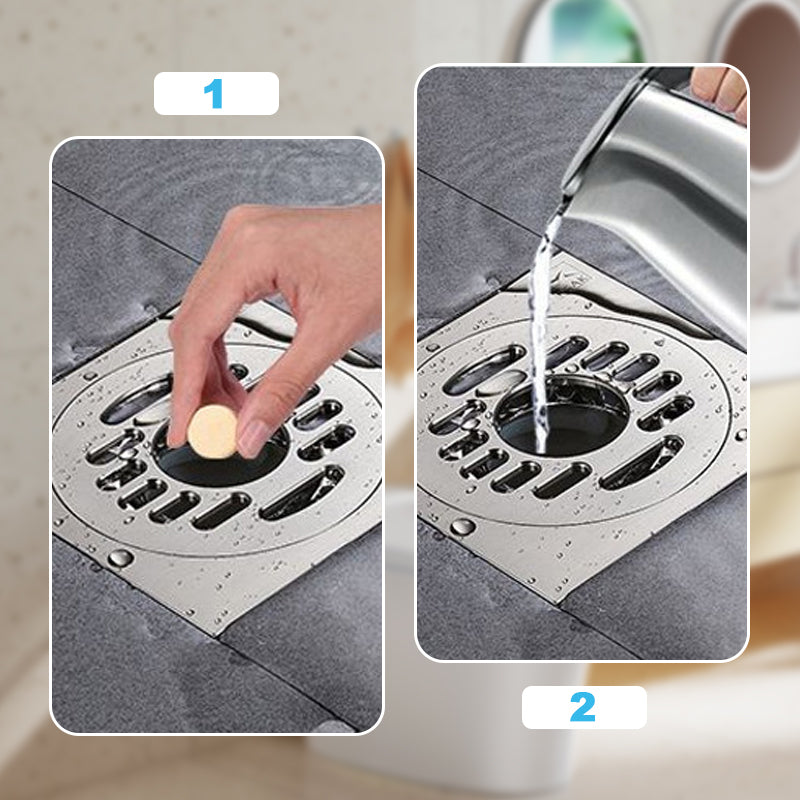 Powerful Cleaning Effervescent Tablets for Pipe, Fast Dissolve Hair Grease Clogs, Deodorizing Antibacterial Pipe Cleaner for Sink Toilet Floor Drain