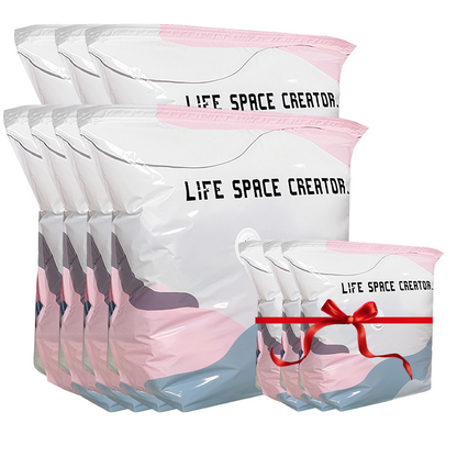 No Pump Vacuum Storage Bags Press & seal, no pump needed. Saves 80% space, keeps clothes dry & dust free. Perfect for bulky bedding & off season gear