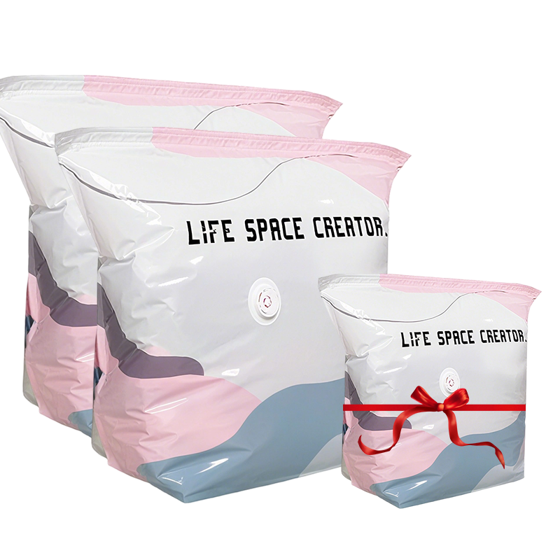 No Pump Vacuum Storage Bags Press & seal, no pump needed. Saves 80% space, keeps clothes dry & dust free. Perfect for bulky bedding & off season gear