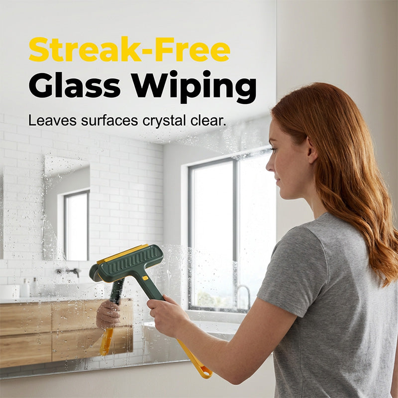 2-in-1 Telescopic Window & Glass Cleaning Brush Reach High, Clean Fast & Effortlessly
