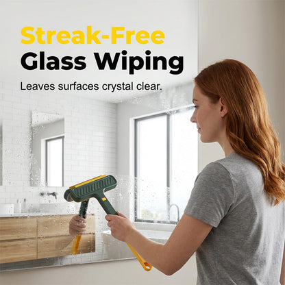 2-in-1 Telescopic Window & Glass Cleaning Brush Reach High, Clean Fast & Effortlessly