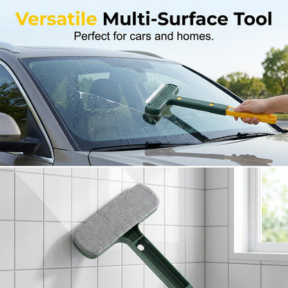 2-in-1 Telescopic Window & Glass Cleaning Brush Reach High, Clean Fast & Effortlessly