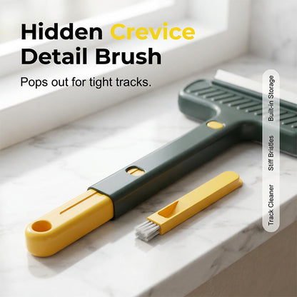 2-in-1 Telescopic Window & Glass Cleaning Brush Reach High, Clean Fast & Effortlessly