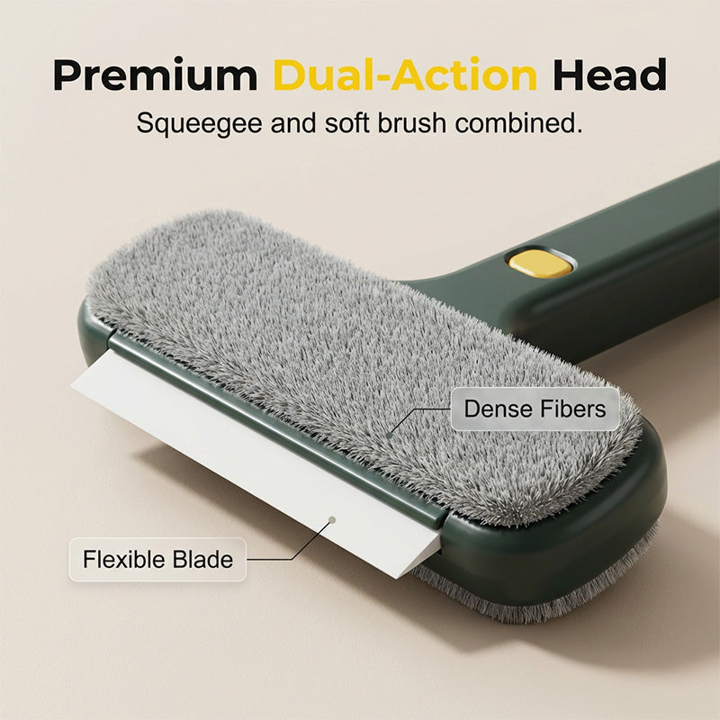 2-in-1 Telescopic Window & Glass Cleaning Brush Reach High, Clean Fast & Effortlessly