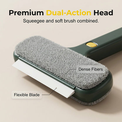 2-in-1 Telescopic Window & Glass Cleaning Brush Reach High, Clean Fast & Effortlessly