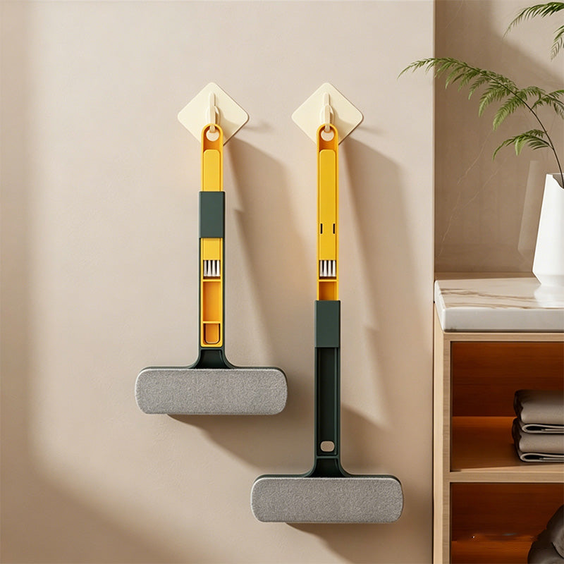 2-in-1 Telescopic Window & Glass Cleaning Brush Reach High, Clean Fast & Effortlessly