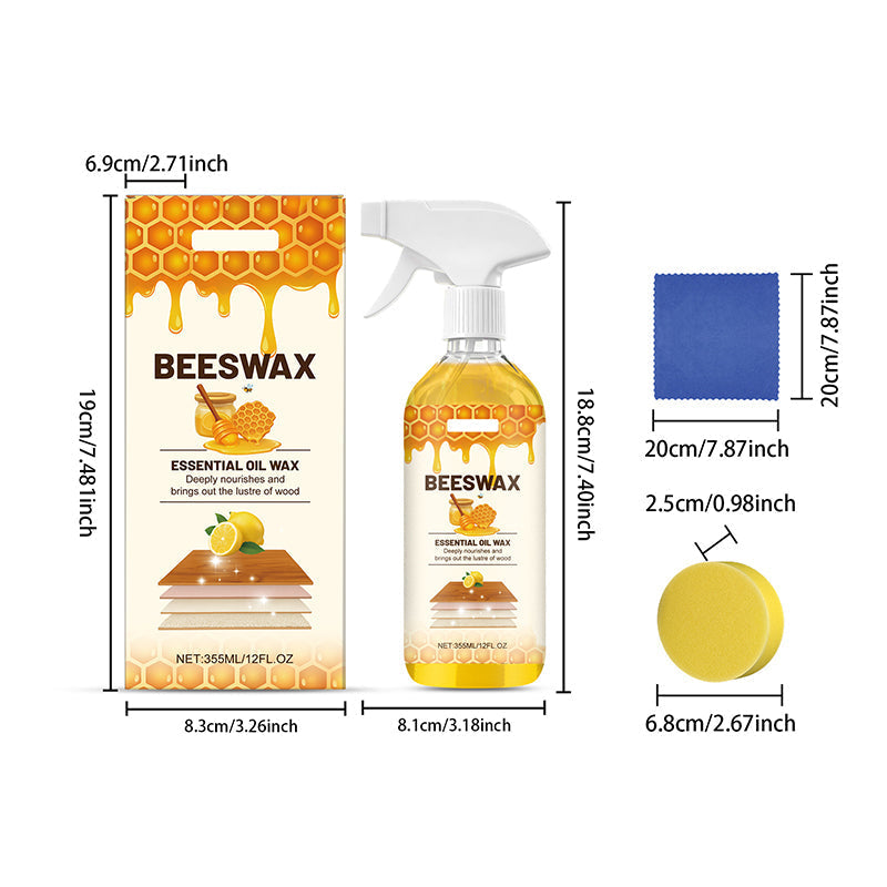 All-in-One Wood Beeswax Spray 355ml, Cleans, Nourishes, Polishes