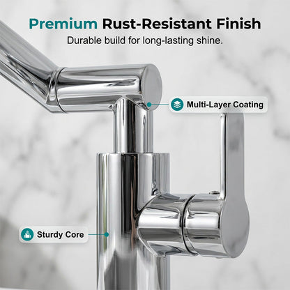 360 Rotating Mechanical Arm Faucet Flexible, Modern & Easy to Use