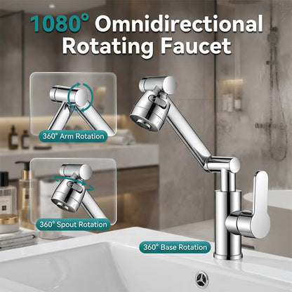 360 Rotating Mechanical Arm Faucet Flexible, Modern & Easy to Use