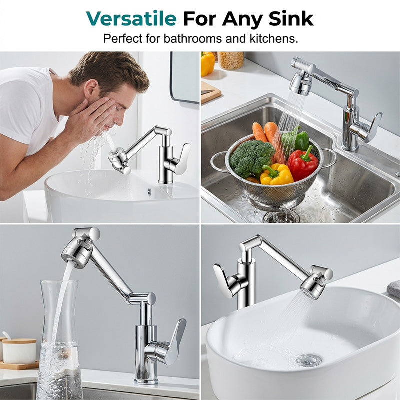 360 Rotating Mechanical Arm Faucet Flexible, Modern & Easy to Use