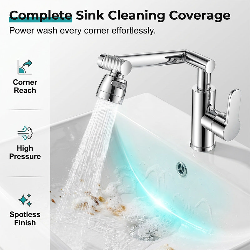 360 Rotating Mechanical Arm Faucet Flexible, Modern & Easy to Use
