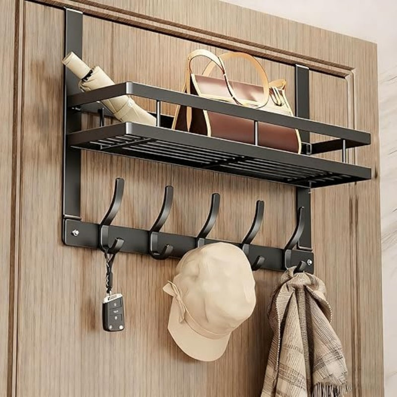 While Supplies Last Over The Door Hooks with Storage Basket