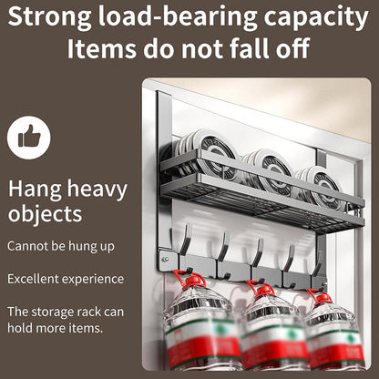 While Supplies Last Over The Door Hooks with Storage Basket