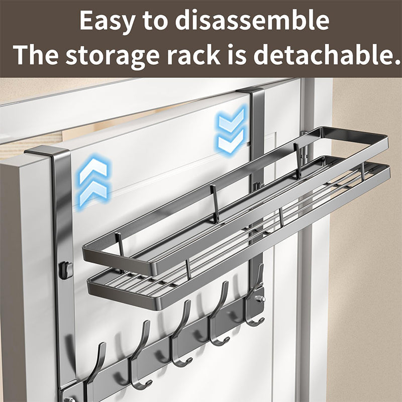 While Supplies Last Over The Door Hooks with Storage Basket