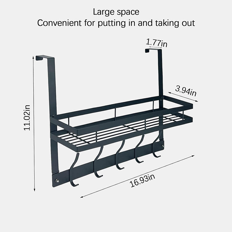 While Supplies Last Over The Door Hooks with Storage Basket